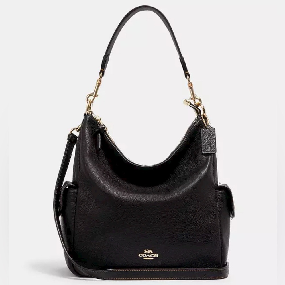 Brand new with tags Coach Pennie large Leather Shoulder Purse / tote ( black )